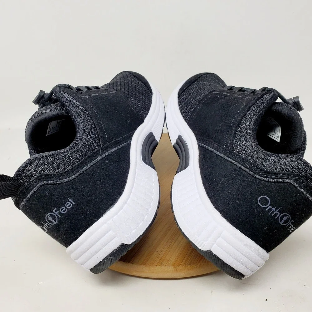 Orthofeet Francis Shoes Womens 8 D WIDE Black No Tie Comfort Sneaker 849 - Picture 9 of 13